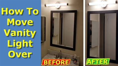 moving vanity light over wall